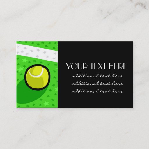 Customizable Tennis Star Business Card Templates
