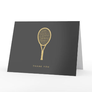 Tennis Star Folded Thank You Card