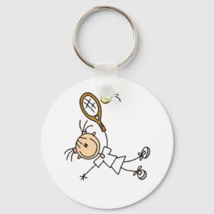 Tennis Stick Figure Keychain