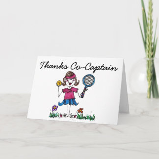Tennis Stick Girl Greeting Card with envelope