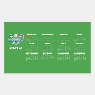 Tennis sticker gift with calendar