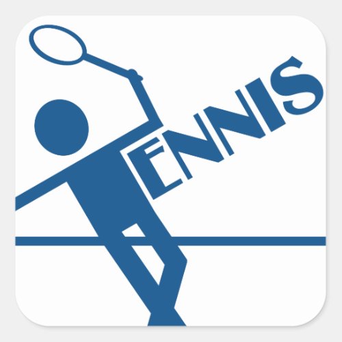 Tennis stickers customize square sticker