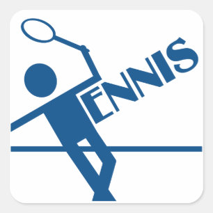 Tennis stickers, customize square sticker