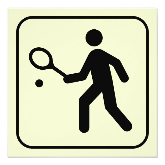 Tennis Symbol Invitation