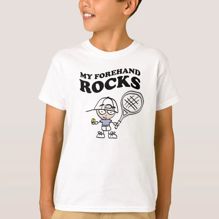 Tennis t shirts for kids with funny slogan saying | Zazzle