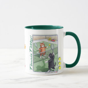 Tennis Tabby Cats Bud & Tony Mug