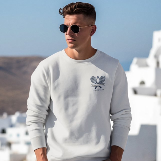 Tennis Team Add Your Club Name Custom Sweatshirt (lawn tennis team sweatshirt coach swag custom)