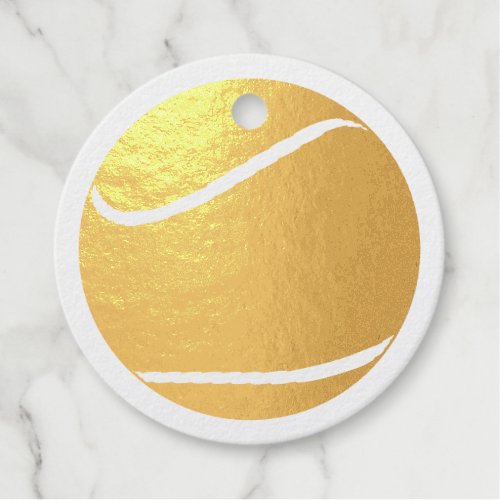 Tennis Team Name or Text Custom Sports Real Foil Favor Tags
