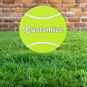 Tennis Team Name or Text Personalized Yard Sign