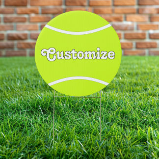 Tennis Team Name or Text Personalized Yard Sign
