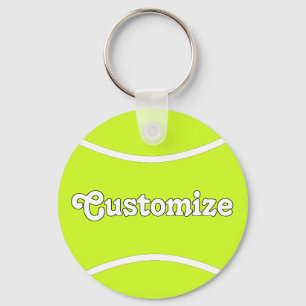 Tennis Team or Player Name Personalized Keychain