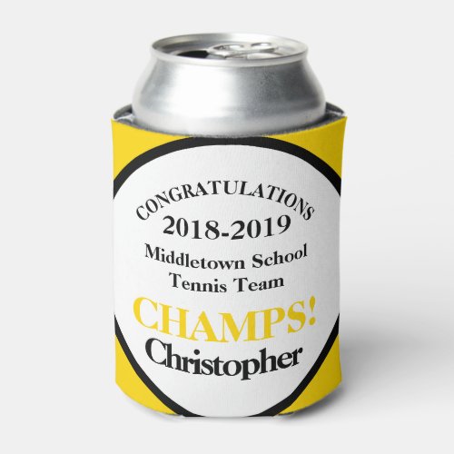 Tennis Team Player Champs Can Cooler