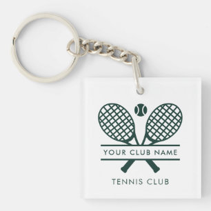 Tennis Team Players Country Club Name Any Color Keychain