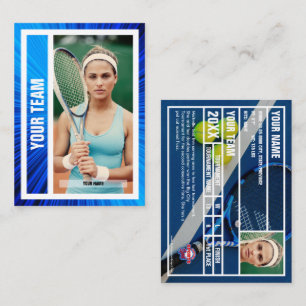 Tennis Team Trading Card - Blue Rays