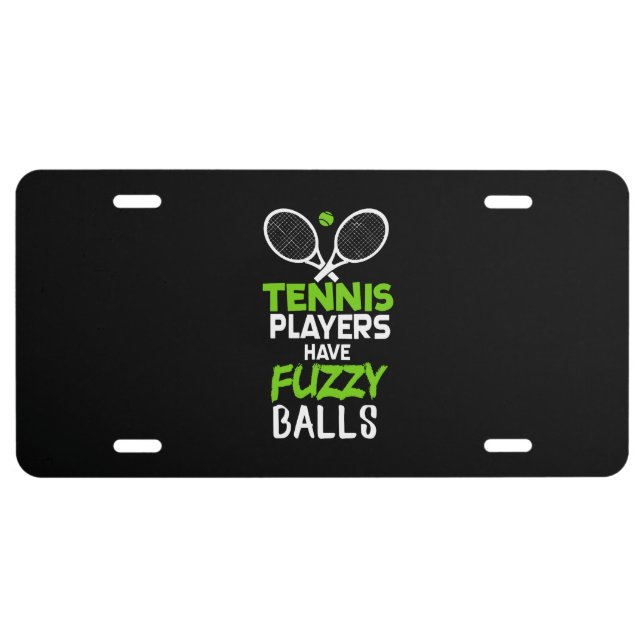 Tennis Tennis Player Gift License Plate (Front)