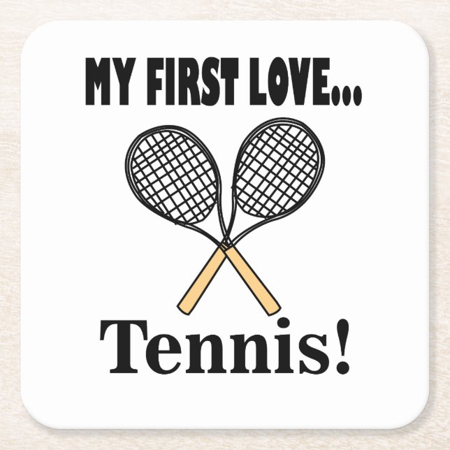 Tennis Tennis Player  Square Paper Coaster (Front)