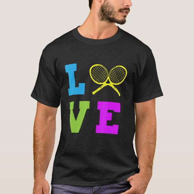 Tennis Tennis Racket Tennis Ball Tennis Court Tenn T-Shirt (Front)