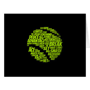 Tennis Terms Tennis Player Playing Tennis Ball Cards