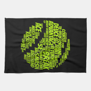 Tennis Terms Tennis Player Playing Tennis Ball Kitchen Towel