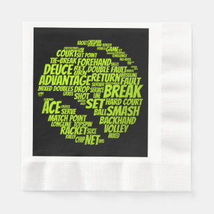 Tennis Terms Tennis Player Playing Tennis Ball Napkins