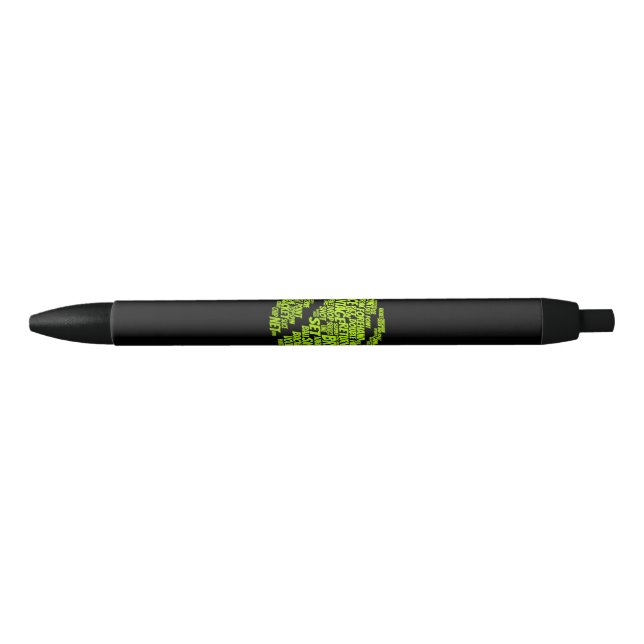 Tennis Terms Tennis Player Playing Tennis Ball Pen (Front)
