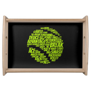 Tennis Terms Tennis Player Playing Tennis Ball Serving Tray