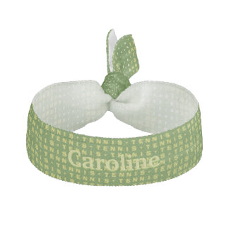 Tennis Text Ball Pattern Personalizable Hair Tie