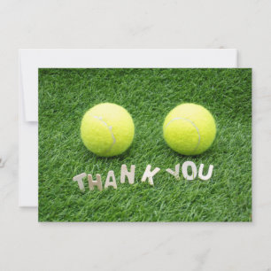 Tennis thank you card