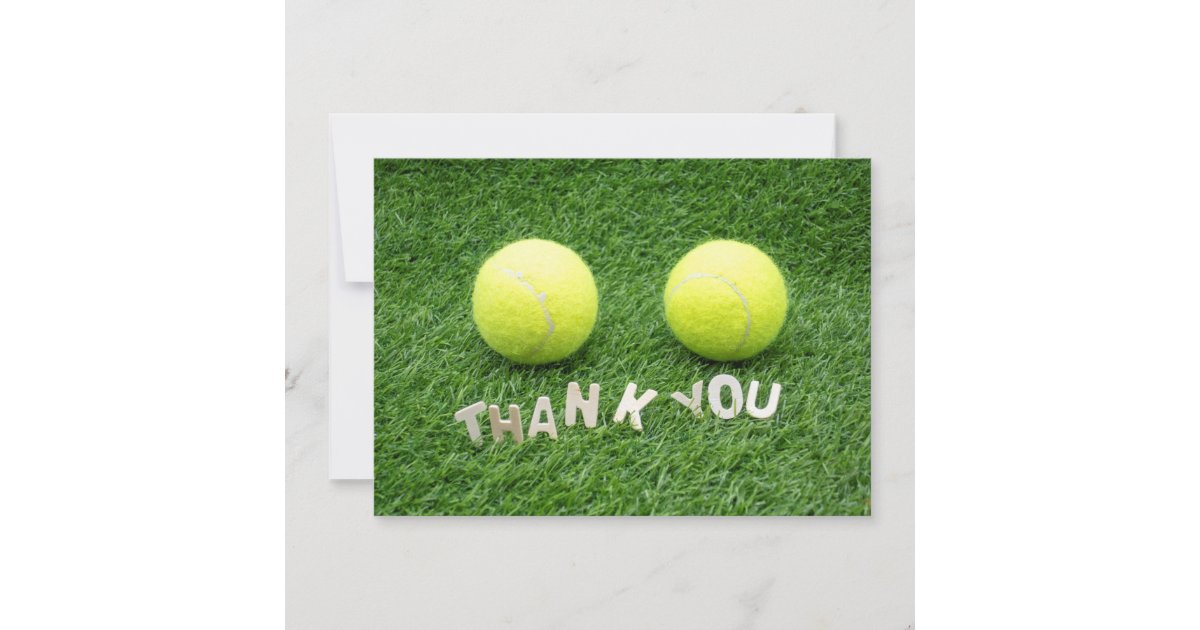 Tennis thank you card | Zazzle