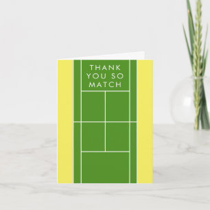 Tennis Thank You Card