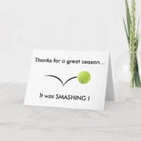 Tennis Thank You Card