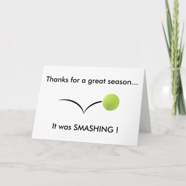 Tennis Thank You Card (Front)
