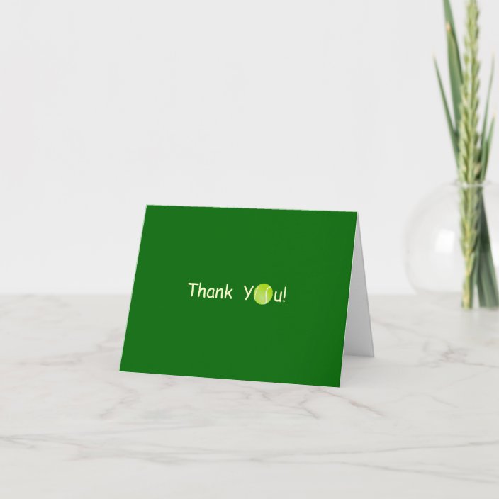 Tennis Thank You card | Zazzle.com