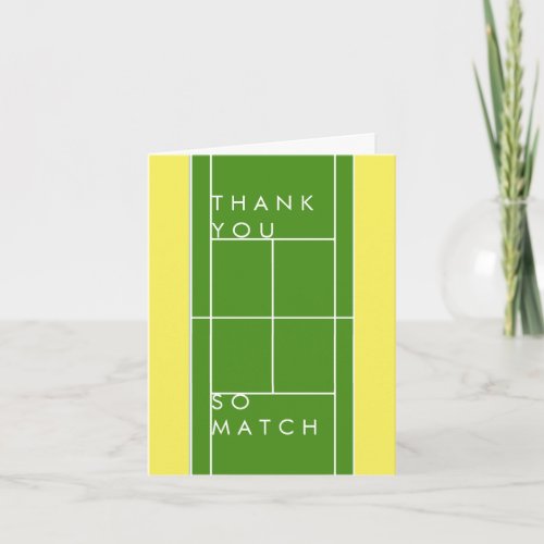 Tennis Thank You Card