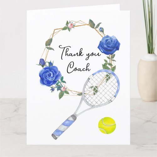 Tennis Thank you card for coach