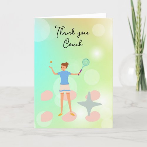 Tennis Thank you card for coach