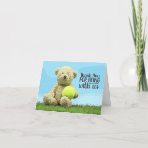 Tennis Thank you card for Tennis Player