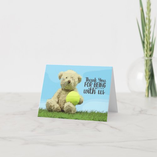 Tennis  Thank you card for Tennis Player