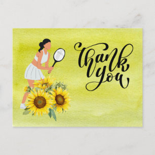 Tennis Thank you card for tennis player