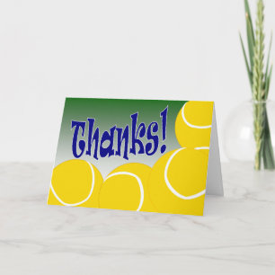 Tennis - Thank You! Thank You Card