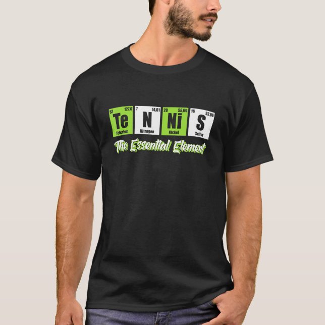 Tennis  The Essential Element Funny Love Tennis T-Shirt (Front)