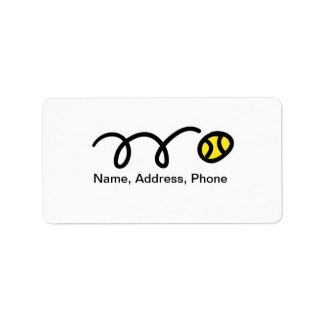 Tennis theme address labels / stickers