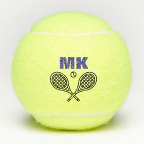 Tennis Theme Big Bold Monogrammed Balls