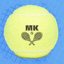 Tennis Theme Big Bold Monogrammed Tennis Balls