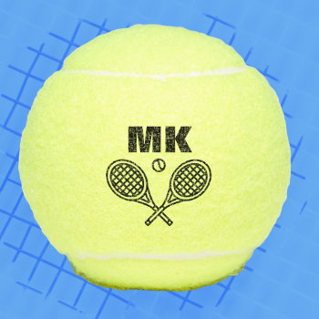 Tennis Theme Big Bold Monogrammed Tennis Balls by artinspired at Zazzle