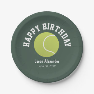 Tennis Theme Birthday Party Paper Plates Tableware