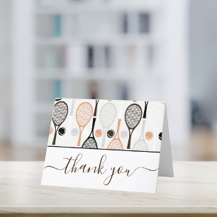 Tennis Theme Coach or Party Gratitude Thank You Card