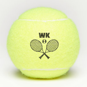 Tennis Theme Custom Monogram Tennis Balls