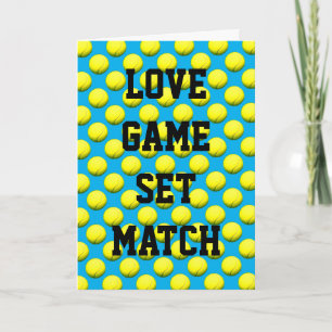 Tennis Theme Folded Anniversary Card