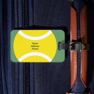 Tennis theme luggage tag